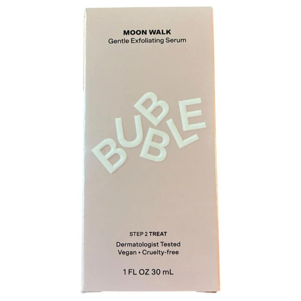 Bubble Moon Walk Gentle Exfoliating Serum AHA Lactic Glycolic Acid 1oz NIB New